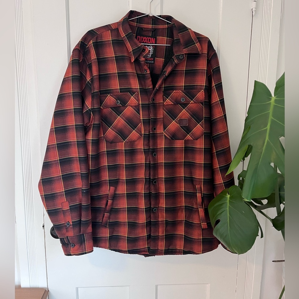 Dixxon Flannel Co Snap-On High Impact Sherpa Lined Flannel Jacket 2XL Plaid
